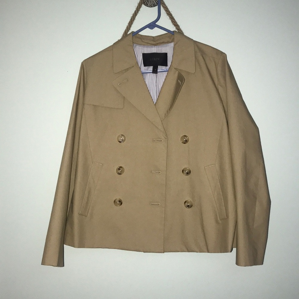 J Crew Cropped Trench Coat